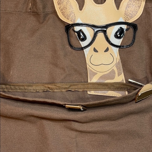 Sleepyville Critters giraffe brown canvas … - Picture 3 of 7